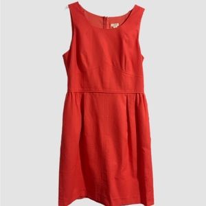 J. Crew Red / corail Sleeveless Dress